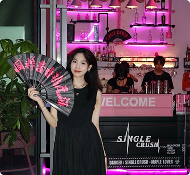 KOL posing with fan at promotional event